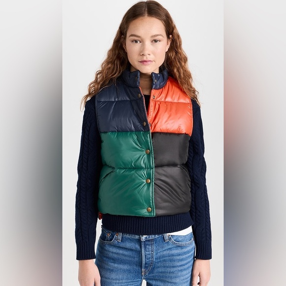 Clare V Jackets & Blazers - NWT CLARE V Emile Puffer Vest Multi Colorblock Nylon M/L Medium Large